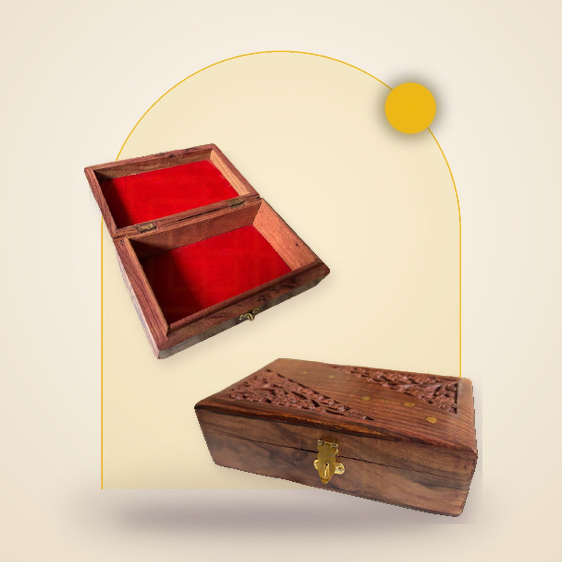 Wooden Box Large 8x5x2 in