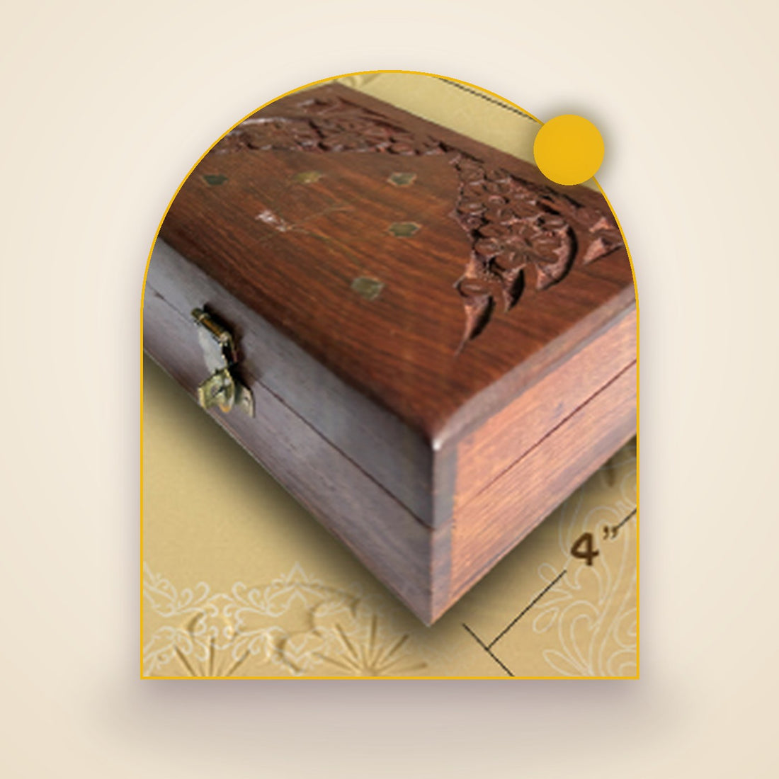 Wooden Box Medium 6x4x2 in